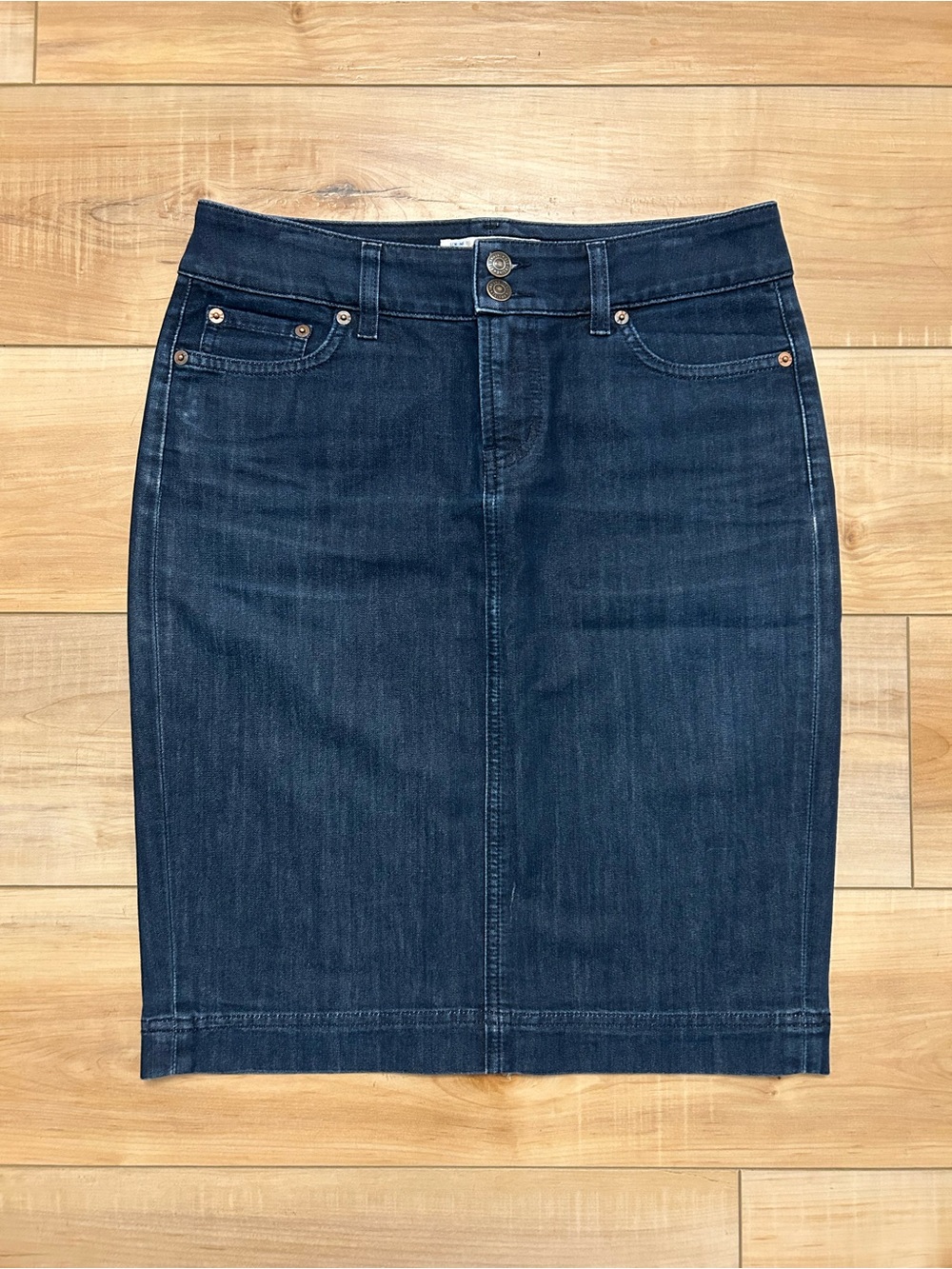RED ENGINE VINTAGE DENIM Y2K Dark Wash Pencil Skirt
